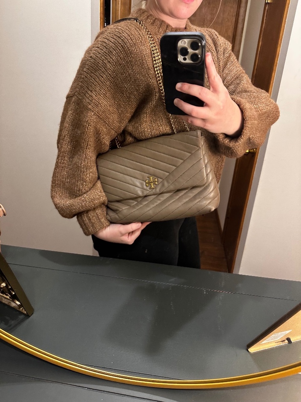 Tory Burch Kira Chevron Convertible bag